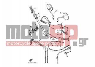 YAMAHA - XTZ750 (EUR) 1990 - Frame - STEERING HANDLE CABLE - 3LD-2637G-00-00 - Holder, Wire