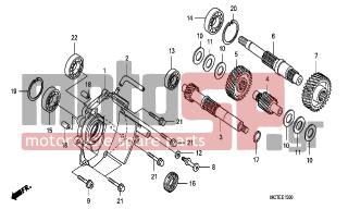 HONDA - FJS600A (ED) ABS Silver Wing 2007 - Engine/Transmission - TRANSMISSION - 90401-MCT-000 - WASHER, THRUST, 22MM