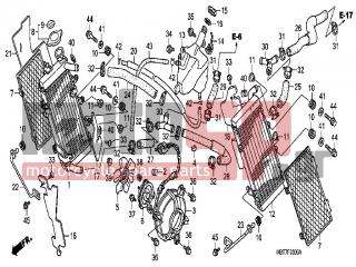 HONDA - XL1000VA (ED)-ABS Varadero 2009 - Engine/Transmission - RADIATOR - 96300-0601400 - BOLT, FLANGE, 6X14
