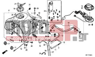 HONDA - XL700V (ED) TransAlp 2009 - Body Parts - FUEL TANK - 17503-MCB-610 - RUBBER, RR. TANK