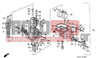 HONDA - NX125 (IT) 1995 - Κινητήρας/Κιβώτιο Ταχυτήτων - CARBURETOR - 16084-KB1-921 - SCREW, ADJUST
