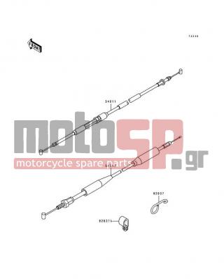 KAWASAKI - KX125 1991 -  - Cable - 54011-1262 - CABLE-CLUTCH