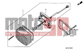 HONDA - XRV750 (IT) Africa Twin 1992 - Electrical - TAILLIGHT - 90105-KB7-910 - SCREW, TAPPING, 4X40