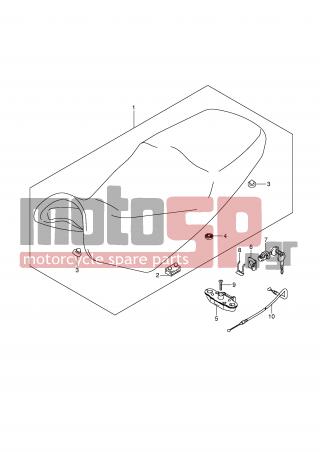 SUZUKI - DL1000 (E2) V-Strom 2007 - Body Parts - SEAT - 45288-14F00-000 - GUIDE, SEAT LOCK CABLE
