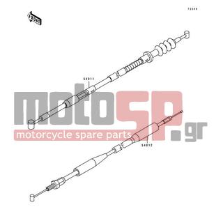 KAWASAKI - KX80 1991 -  - Cable - 54011-1311 - CABLE-CLUTCH