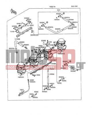 KAWASAKI - NINJA® 600R 1991 - Engine/Transmission - Carburetor - 92055-1223 - RING-O,FUEL FITTING