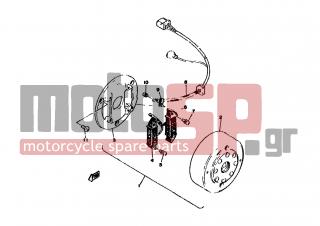 YAMAHA - XT500 (EUR) 1978 - Exhaust - FLYWHEEL MAGNETO - 583-81311-50-00 - Coil,ignition Source