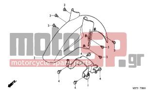 HONDA - XL1000V (ED) Varadero 2003 - Body Parts - FRONT FENDER - 95701-0601207 - BOLT, FLANGE, 6X12