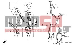HONDA - CBR600F (ED) 1999 - Brakes - FR. BRAKE MASTER CYLINDER - 93893-0401217 - SCREW-WASHER, 4X12