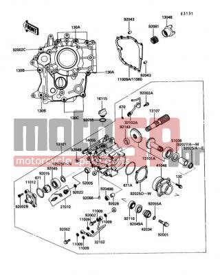 KAWASAKI - VOYAGER XII 1991 - Engine/Transmission - Front Bevel Gear - 11009-1344 - GASKET,OIL PIPE,8.2X14X1.0