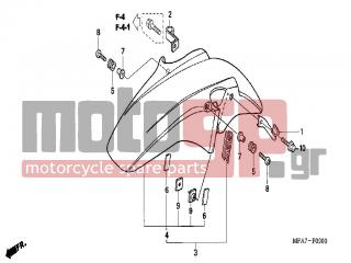 HONDA - CBF1000A (ED) ABS 2006 - Body Parts - FRONT FENDER - 90118-MEL-000 - SCREW, PAN, 6X20