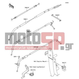KAWASAKI - Z1000 2013 -  - Cables - 92037-1903 - CLAMP,SPEED,L=80.5
