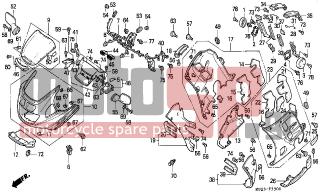 HONDA - CBR1000F (ED) 1991 - Body Parts - COWL - 90322-MM5-000 - NUT, SPRING, 5MM