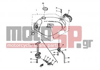 YAMAHA - XT250 (EUR) 1981 - Body Parts - FUEL TANK - 3Y1-24525-00-00 - Plate,lever Fitting