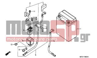 HONDA - XL1000V (ED) Varadero 2000 - Electrical - BATTERY - 32405-KR3-870 - COVER A, STARTER MAGNETIC TERMINAL