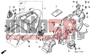 HONDA - CBR1000RR (ED) 2007 - Body Parts - SEAT COWL (CBR1000RR6-7) - 77210-MEL-D30 - COWL SET, RR. SEAT (WL) *TYPE1*
