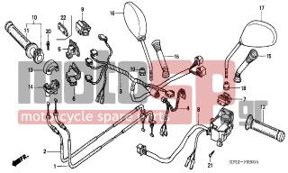 HONDA - FES250 (ED) 2005 - Frame - SWITCH/CABLE - 53140-KAB-010 - GRIP COMP., THROTTLE