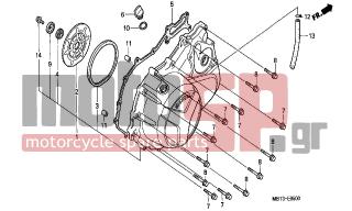 HONDA - XL1000V (ED) Varadero 2003 - Κινητήρας/Κιβώτιο Ταχυτήτων - RIGHT CRANKCASE COVER - 95701-0601000 - BOLT, FLANGE, 6X10