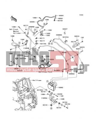 KAWASAKI - CONCOURS® 14 ABS 2012 -  - Brake Piping - 130BA0618 - BOLT-FLANGED,6X18