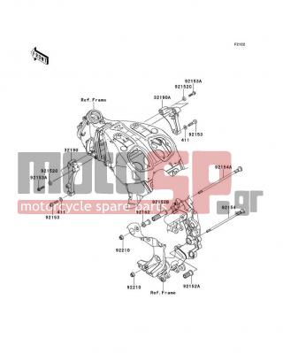 KAWASAKI - CONCOURS® 14 ABS 2012 - Engine/Transmission - Engine Mount - 92152-0368 - COLLAR,L=43.2
