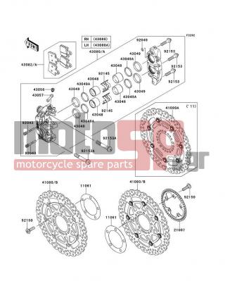 KAWASAKI - CONCOURS® 14 ABS 2012 -  - Front Brake - 11061-0029 - GASKET,DISC PLATE