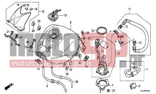 HONDA - CBR250R (ED) ABS   2011 - Body Parts - FUEL TANK - 93401-0601400 - BOLT-WASHER, 6X14