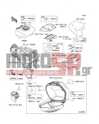 KAWASAKI - CONCOURS® 14 ABS 2012 - Body Parts - Labels - 56071-0018 - LABEL-WARNING,SADDLE BAG LOCK