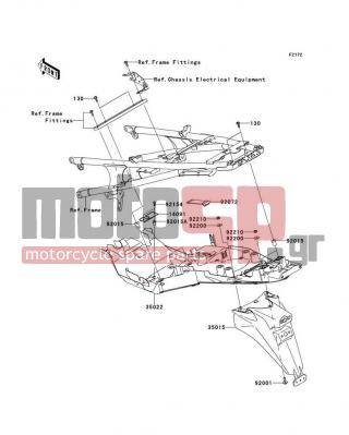 KAWASAKI - CONCOURS® 14 ABS 2012 - Body Parts - Rear Fender(s) - 14091-0813 - COVER,REGULATOR HARNESS