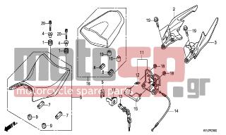 HONDA - CBR250R (ED) ABS   2011 - Body Parts - SEAT - 77100-KYJ-900 - SEAT COMP., SINGLE
