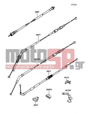 KAWASAKI - NINJA® ZX™-10 1990 -  - Cables - 92170-1046 - CLAMP,CABLE