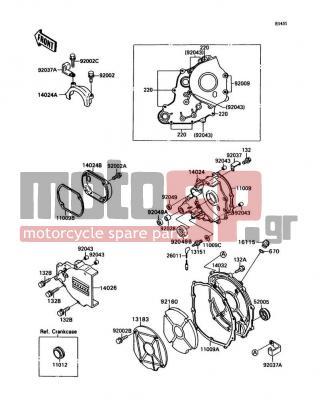KAWASAKI - NINJA® ZX™-7 1990 - Engine/Transmission - Engine Cover(s) - 11009-1904 - GASKET,PULSING COIL COVER