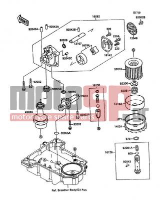 KAWASAKI - NINJA® ZX™-7 1990 - Κινητήρας/Κιβώτιο Ταχυτήτων - Oil Pump/Oil Filter - 92081-1018 - SPRING,OIL FILTER