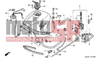 HONDA - CBR1100XX (ED) 1998 - Body Parts - FUEL TANK (V/W) - 94050-06080- - NUT, FLANGE, 6MM
