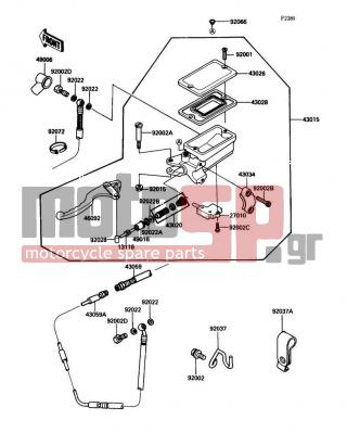 KAWASAKI - VOYAGER XII 1990 - Κινητήρας/Κιβώτιο Ταχυτήτων - Clutch Master Cylinder - 92022-1606 - WASHER,PISTON