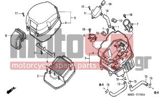 HONDA - VTR1000F (ED) 2002 - Engine/Transmission - AIR CLEANER - 17251-MBB-D40 - DUCT, AIR CLEANER INTAKE