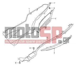 SUZUKI - AN250 (E2) Burgman 2001 - Body Parts - SIDE LEG SHIELD (MODEL Y) - 03541-05123-000 - SCREW