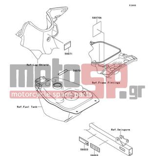 KAWASAKI - EDGE VR 2012 - Body Parts - Labels - 56053-0160 - LABEL-SPECIFICATION,TIRE&LOAD