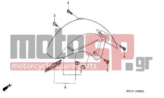 HONDA - CBR1100XX (ED) 2003 - Body Parts - FRONT FENDER - 90113-MAT-000 - SCREW, PAN, 6X14