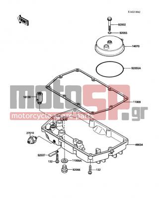 KAWASAKI - EX500 1989 - Engine/Transmission - Breather Cover/Oil Pan - 92055-1284 - RING-O,BREATHER BODY