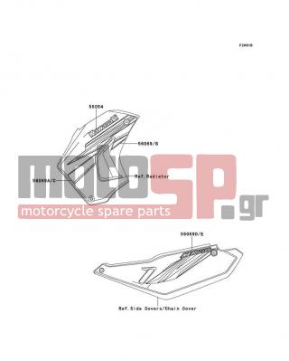 KAWASAKI - KLR™650 2012 - Body Parts - Decals(Graystone)(EBF/ECF) - 56069-0858 - PATTERN,SHROUD,LWR,RH