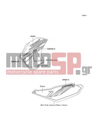 KAWASAKI - KLR™650 2012 - Body Parts - Decals(Red)(ECF) - 56069-1591 - PATTERN,SIDE COVER,RH