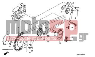 HONDA - Z50J (DK) 1996 - Κινητήρας/Κιβώτιο Ταχυτήτων - CAM CHAIN/TENSIONER - 14615-035-010 - PIN, CAM CHAIN GUIDE ROLLER