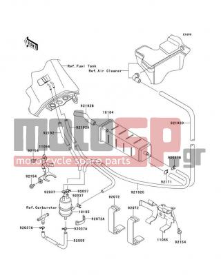 KAWASAKI - KLR™650 2012 - Body Parts - Fuel Evaporative System(CA) - 92037-1712 - CLAMP