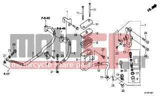 HONDA - CBR250R (ED) ABS   2011 - Brakes - REAR BRAKE MASTER CYLINDER (CBR250RA) - 43514-KS6-701 - CLAMP, MASTER CYLINDER OIL HOSE