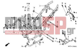 HONDA - FJS600A (ED) ABS Silver Wing 2003 - Frame - FRAME BODY - 90690-GHB-651 - CLIP, CABLE, 15MM