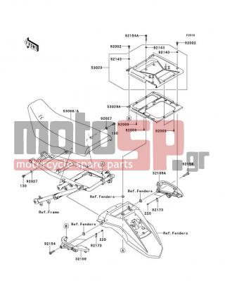 KAWASAKI - KLR™650 2012 - Body Parts - Seat - 92154-0368 - BOLT,SOCKET,6X35
