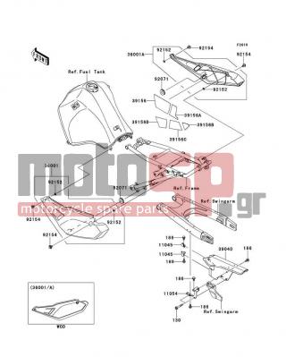 KAWASAKI - KLR™650 2012 - Body Parts - Side Covers/Chain Cover(EBF/ECF) - 39040-0003 - COVER-ASSY-CHAIN CASE