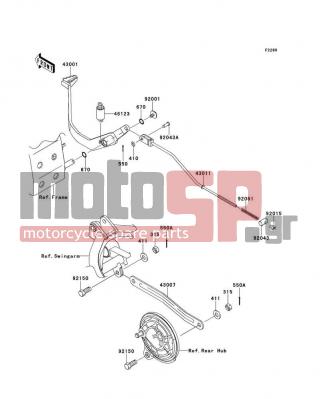 KAWASAKI - KLX®110 2012 -  - Brake Pedal - 92043-1542 - PIN,6X12.8