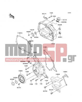 KAWASAKI - KLX®110 2012 - Engine/Transmission - Engine Cover(s) - 14031-0119-GS - COVER-GENERATOR,SILVER