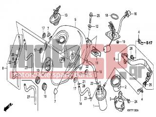 HONDA - CBF125M (ED) 2009 - Body Parts - FUEL TANK - 16700-KWF-951 - PUMP ASSY., FUEL